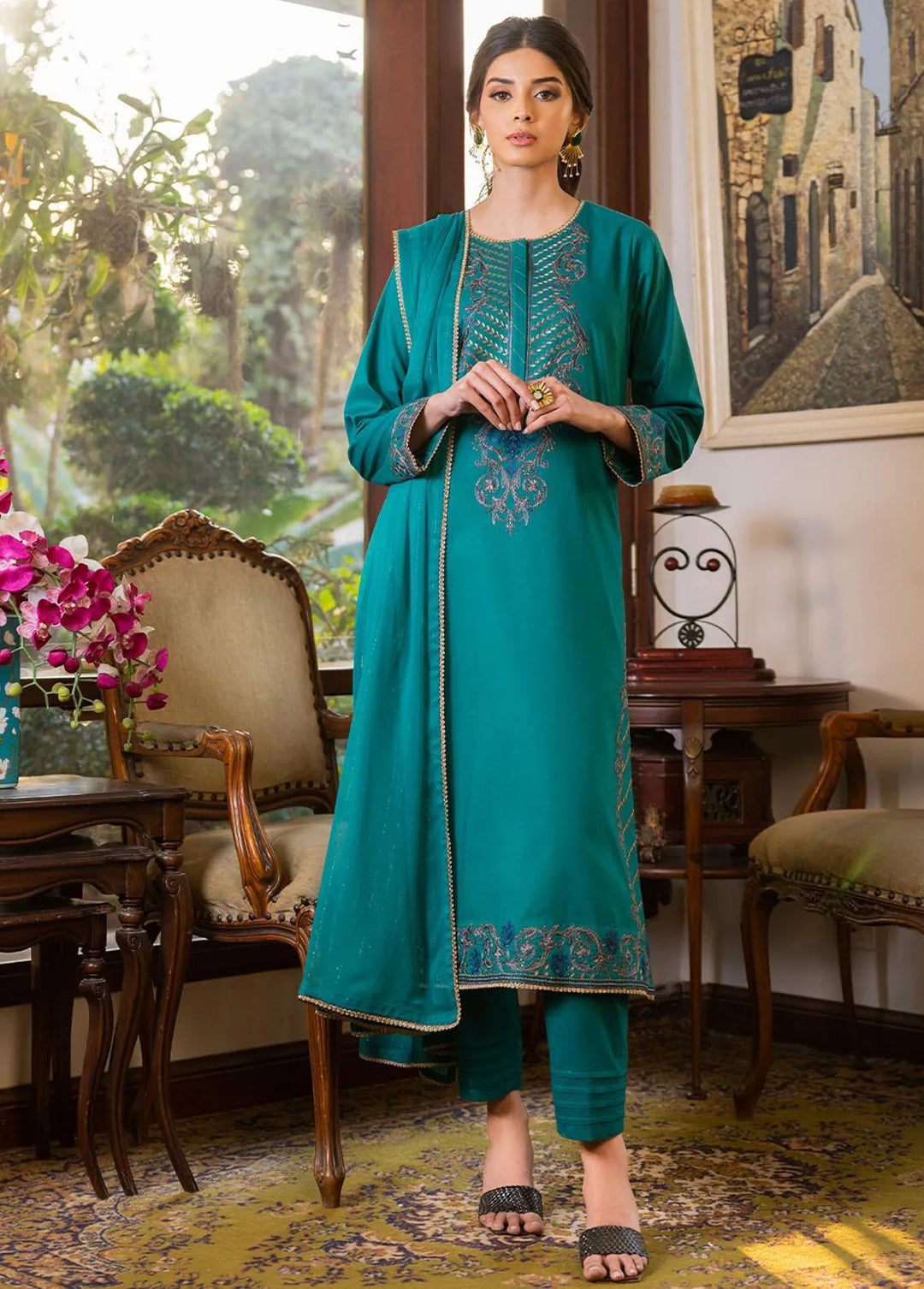 Essential By Asim Jofa Embroidered Cambric Suits Unstitched 3 Piece ...