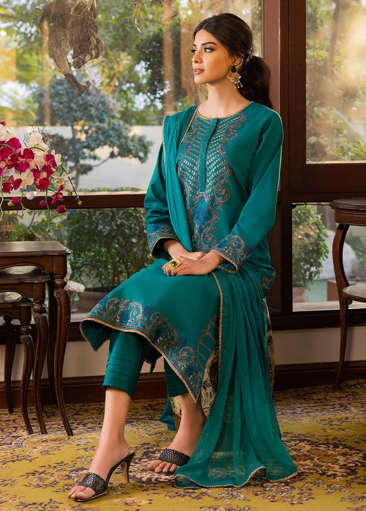 Essential By Asim Jofa Embroidered Cambric Unstitched Suit 3 Piece AJ23EE AJPE-19 - Eid Collection