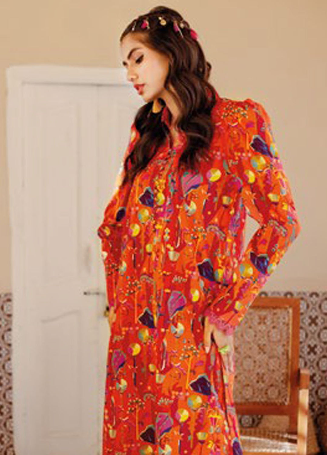 Essential By Gul Ahmed Printed Lawn Suits Unstitched Kurti GA24E SL-42020 - Summer Collection