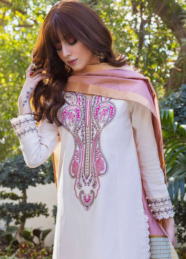 Essentials By Asim Jofa Embroidered Cambric Unstitched Suit 2 Piece AJ23ES AJPE-39 - Eid Collection