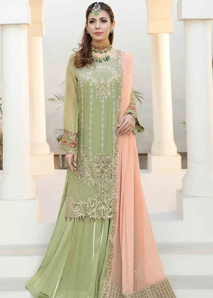 Esta Bonita By Imrozia Embroidered Chiffon Suits Unstitched 3 Piece IMP23EB M-14 Bolide - Premium Collection