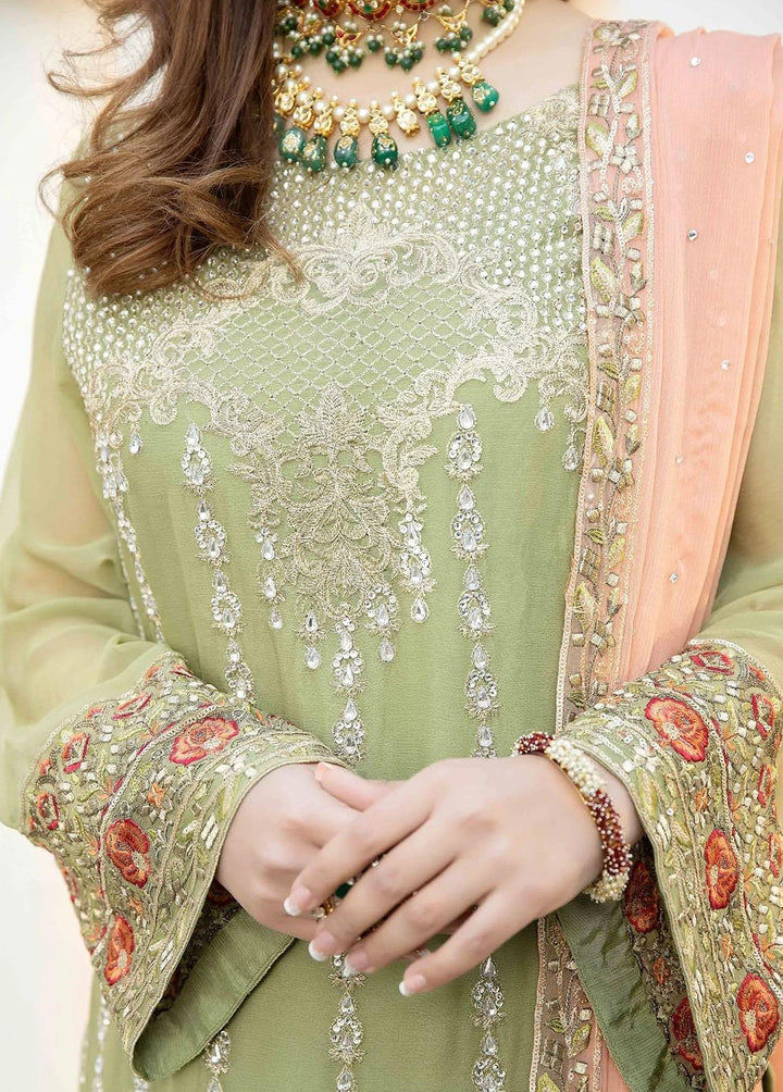 Esta Bonita By Imrozia Embroidered Chiffon Suits Unstitched 3 Piece IMP23EB M-14 Bolide - Premium Collection