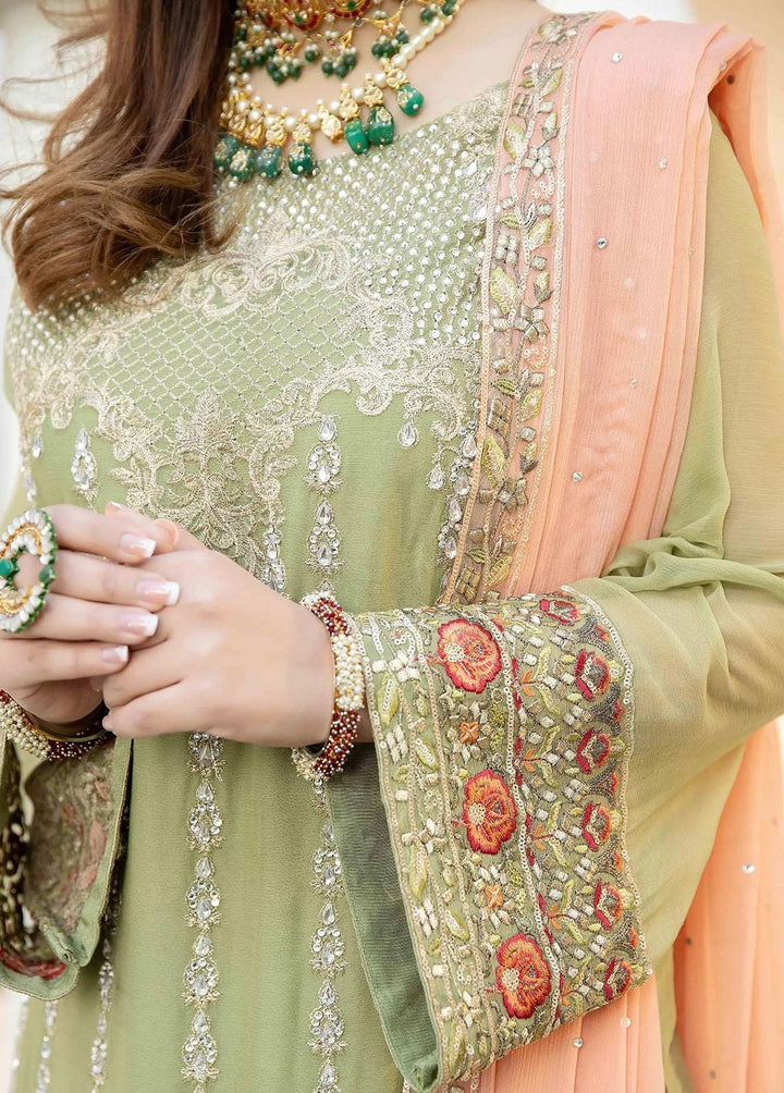 Esta Bonita By Imrozia Embroidered Chiffon Suits Unstitched 3 Piece IMP23EB M-14 Bolide - Premium Collection