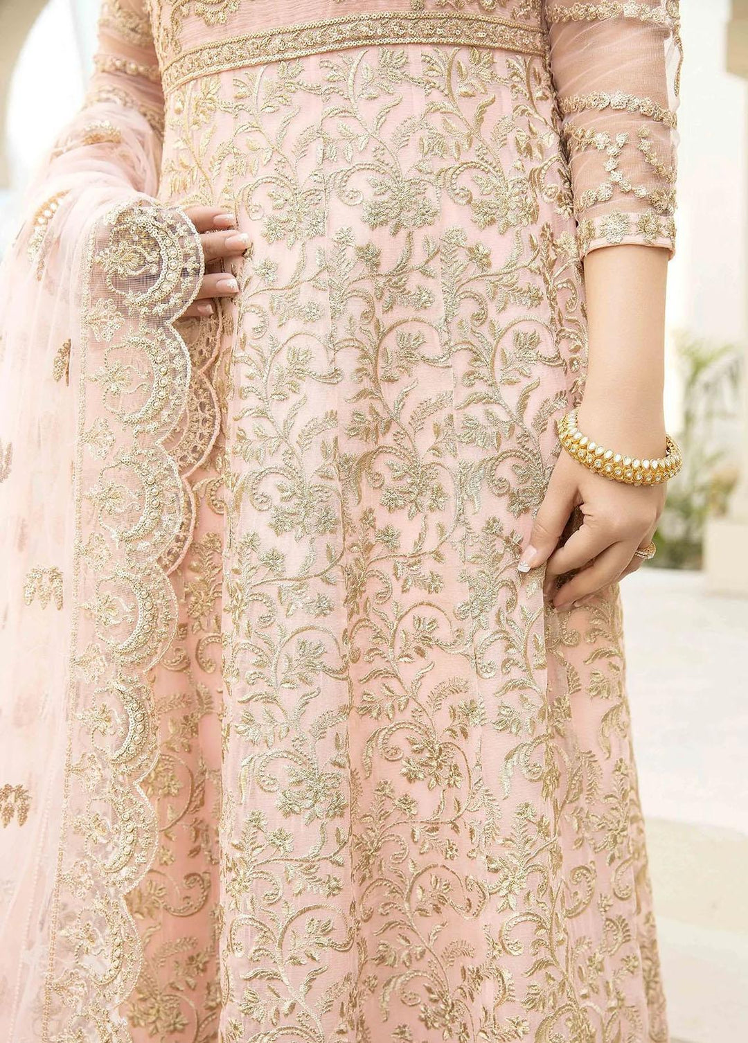 Esta Bonita By Imrozia Embroidered Chiffon Suits Unstitched 3 Piece IMP23EB M-16 Pale Bloom - Premium Collection