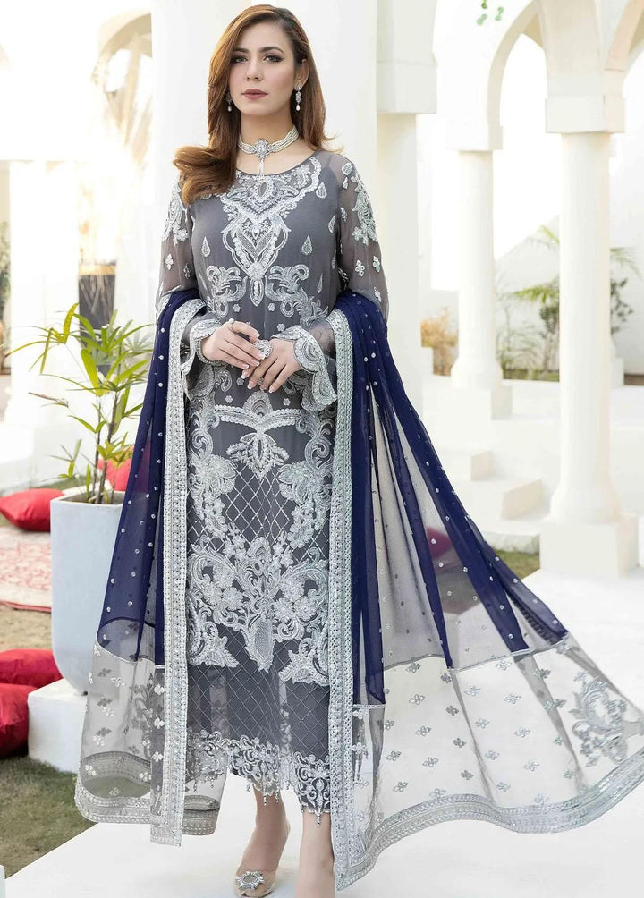 Esta Bonita By Imrozia Embroidered Chiffon Suits Unstitched 3 Piece IMP23EB M-20 Insomnia - Premium Collection