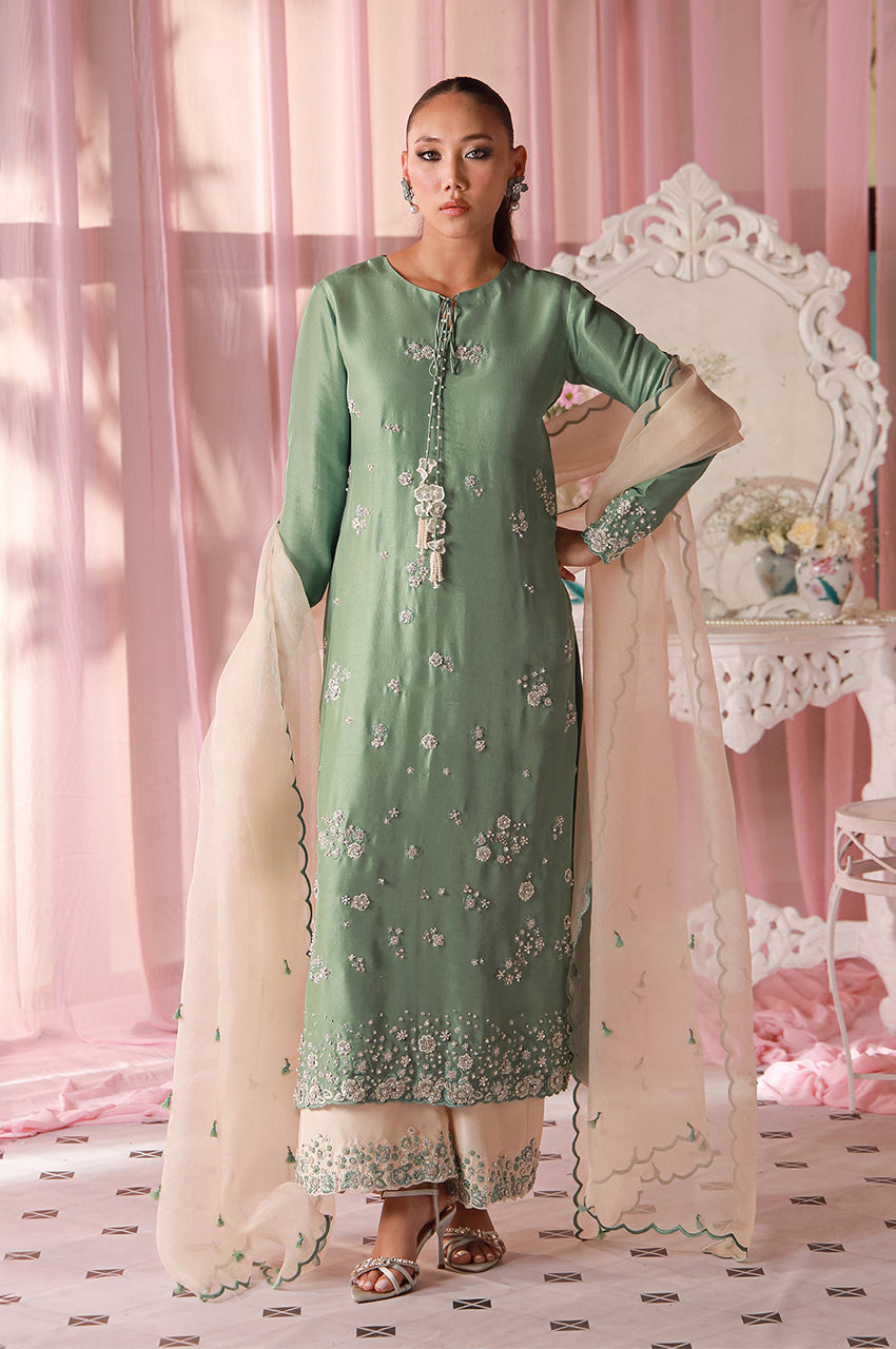 Sera From Nizka By Nida Rehan RTW Hand work Organza 3 Piece Suit Anora - Festive Collection