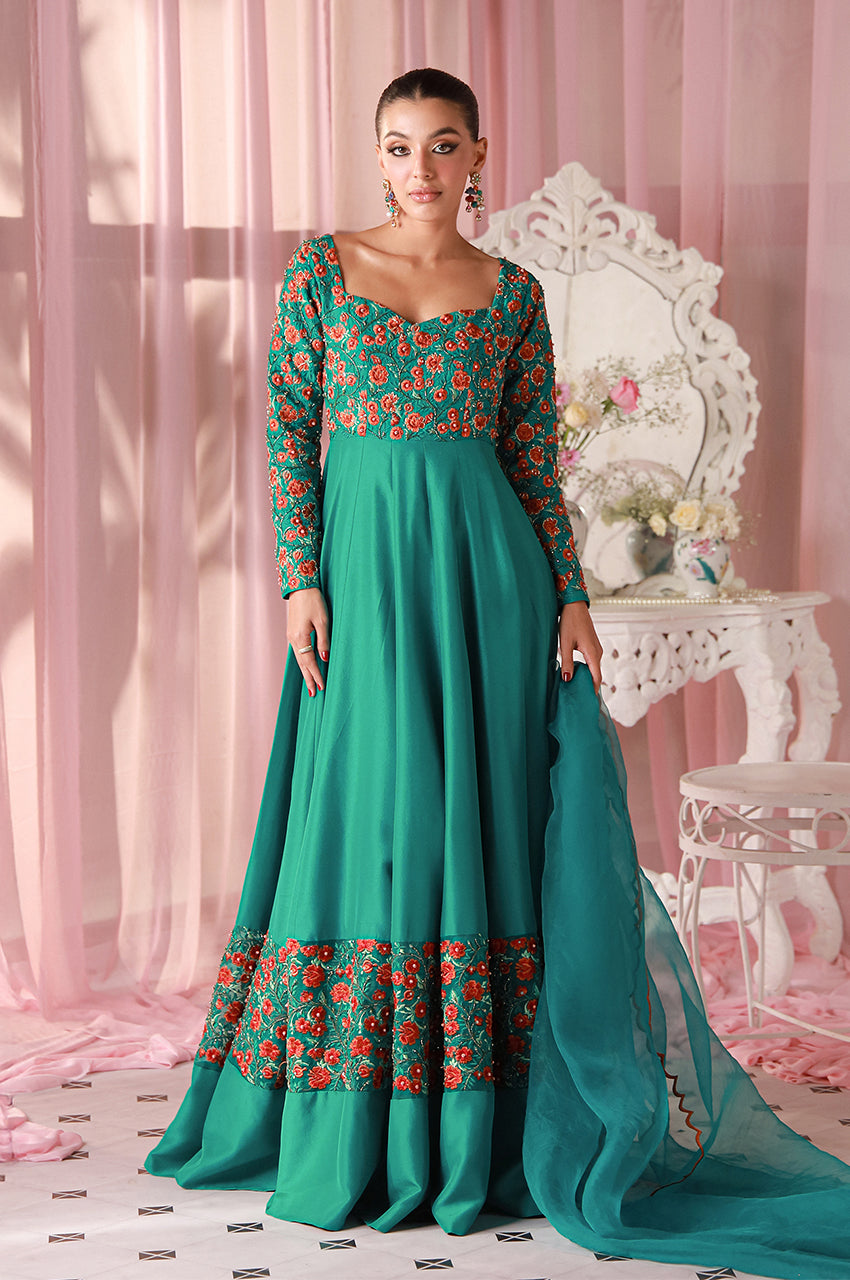Sera From Nizka By Nida Rehan RTW Embroidered Organza 3 Piece Suit Aurel - Festive Collection