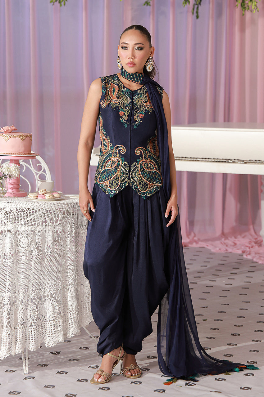 Sera From Nizka By Nida Rehan RTW Embroidered Chiffon 3 Piece Suit Vayra - Festive Collection