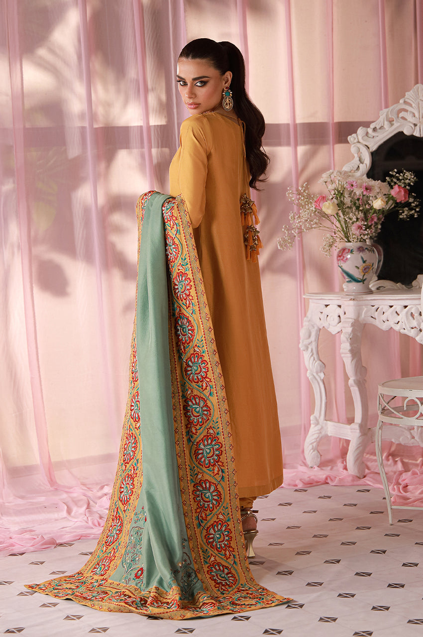 Sera From Nizka By Nida Rehan RTW Embroidered Raw Silk 2 Piece Suit Arvia - Festive Collection