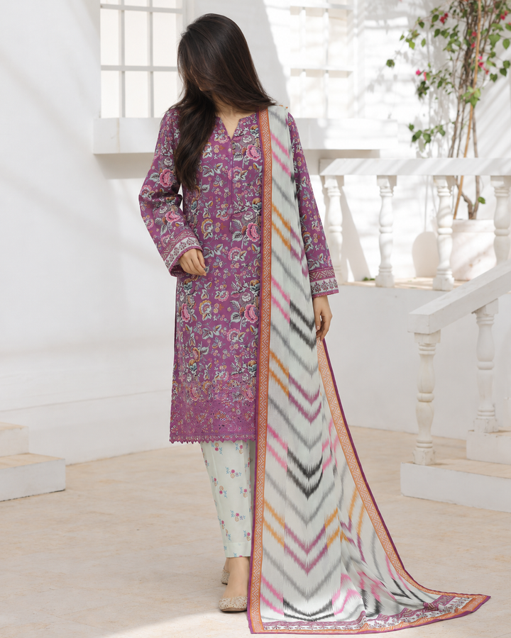 Zouk by HZ Textiles Unstitched Printed Lawn 3 Piece Suit HZ26UZL ZEC-1172 - Casual Collection