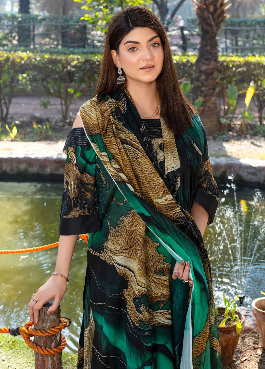 Fabiha by Feroza Printed Lawn Suits Unstitched 3 Piece FZ25FB D-12 - Summer Collection