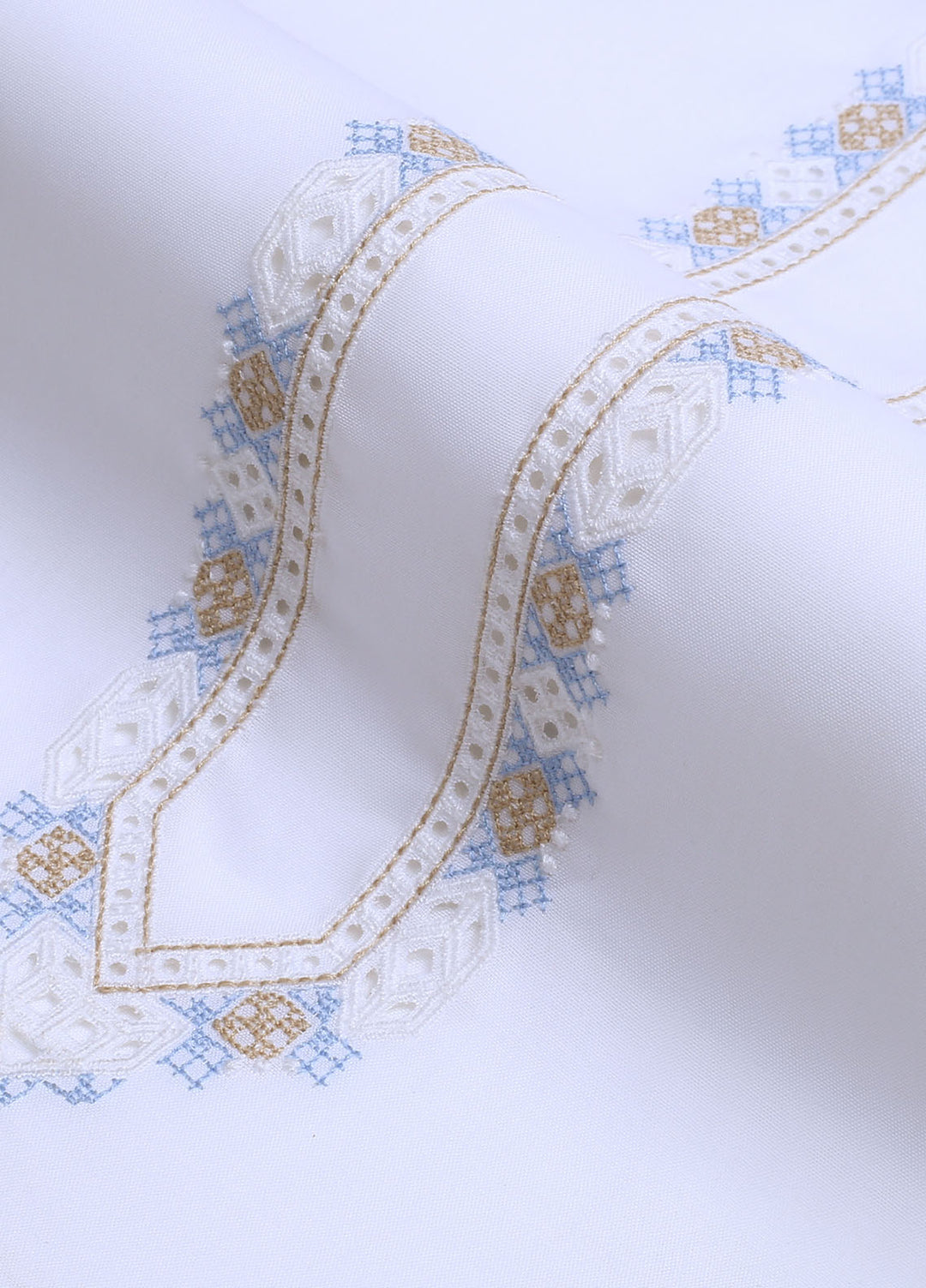 Fabrich Embroidered Cotton Suits Unstitched Kameez Shalwar GTS-V-001 - Summer Collection