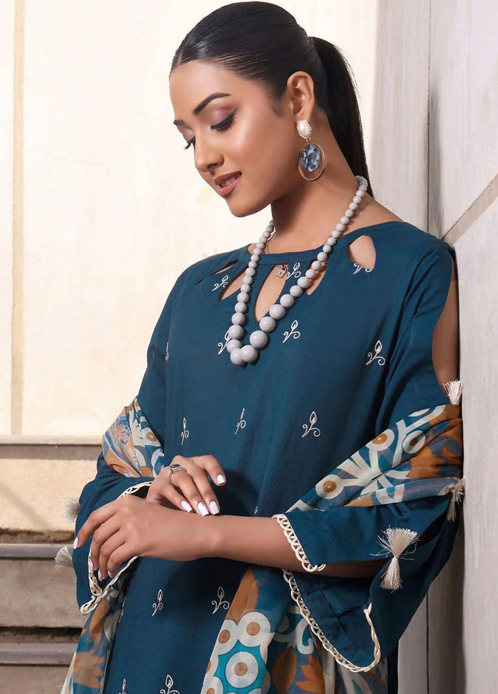 Faha By Khas Embroidered Lawn Suits Unstitched 3 Piece KHS23F KCE-1790 - Summer Collection