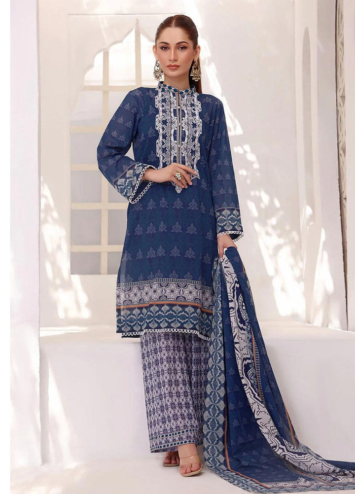 Faha By Khas Embroidered Lawn Suits Unstitched 3 Piece KHS23F KL-1791 - Summer Collection