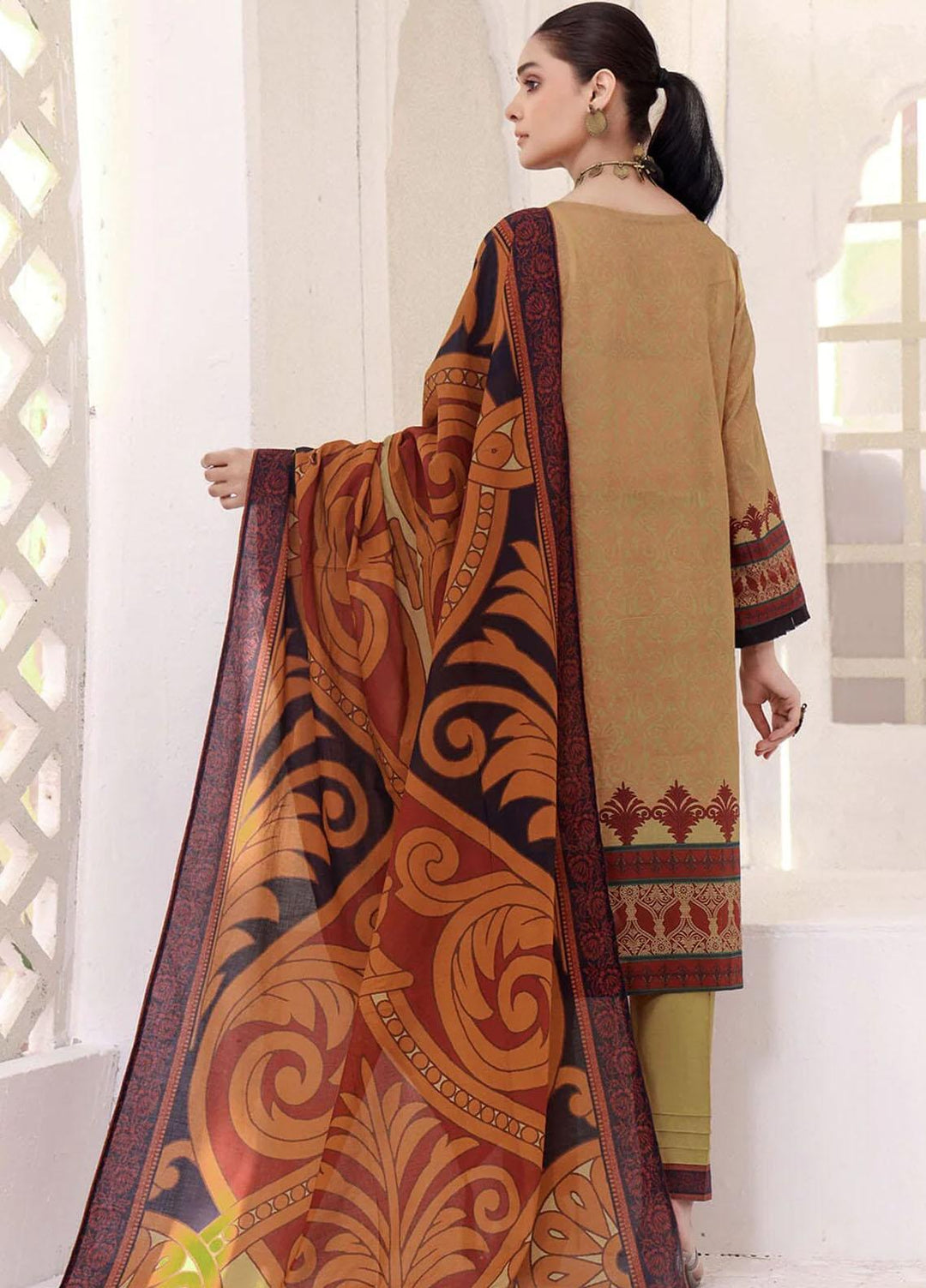 Faha By Khas Embroidered Lawn Suits Unstitched 3 Piece KHS23F KL-1797 - Summer Collection