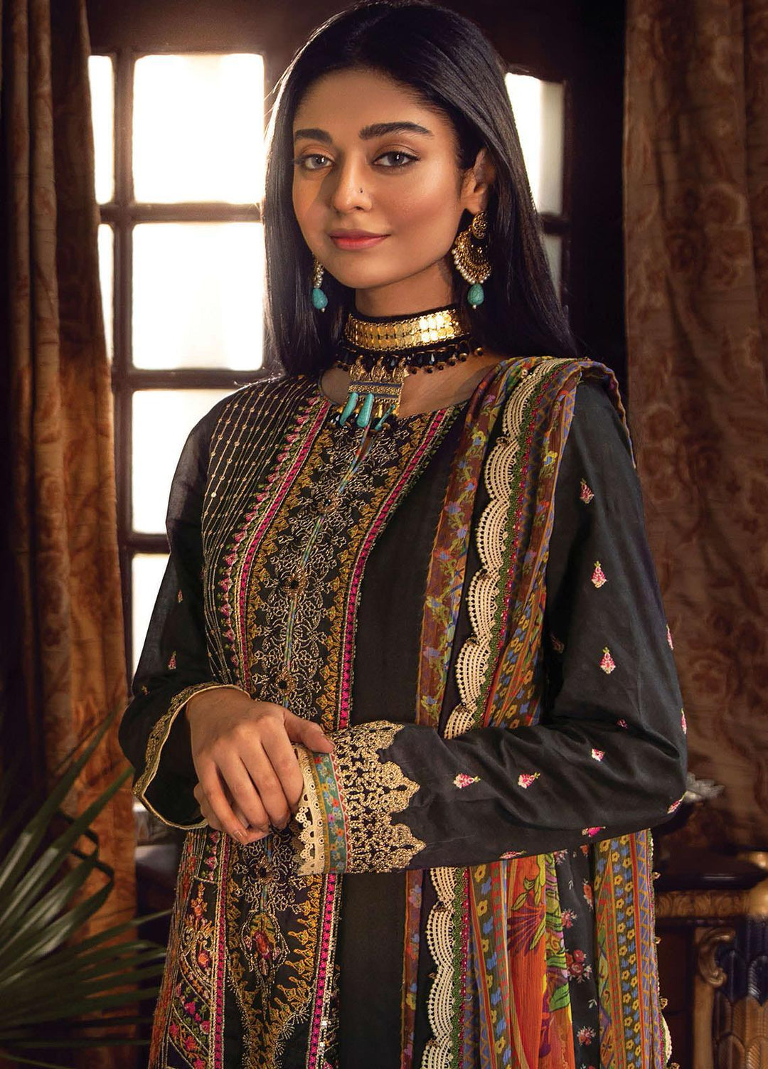 Fahad Hussayn Embroidered Lawn Suits Unstitched 3 Piece FH21SE D-03 - Luxury Collection