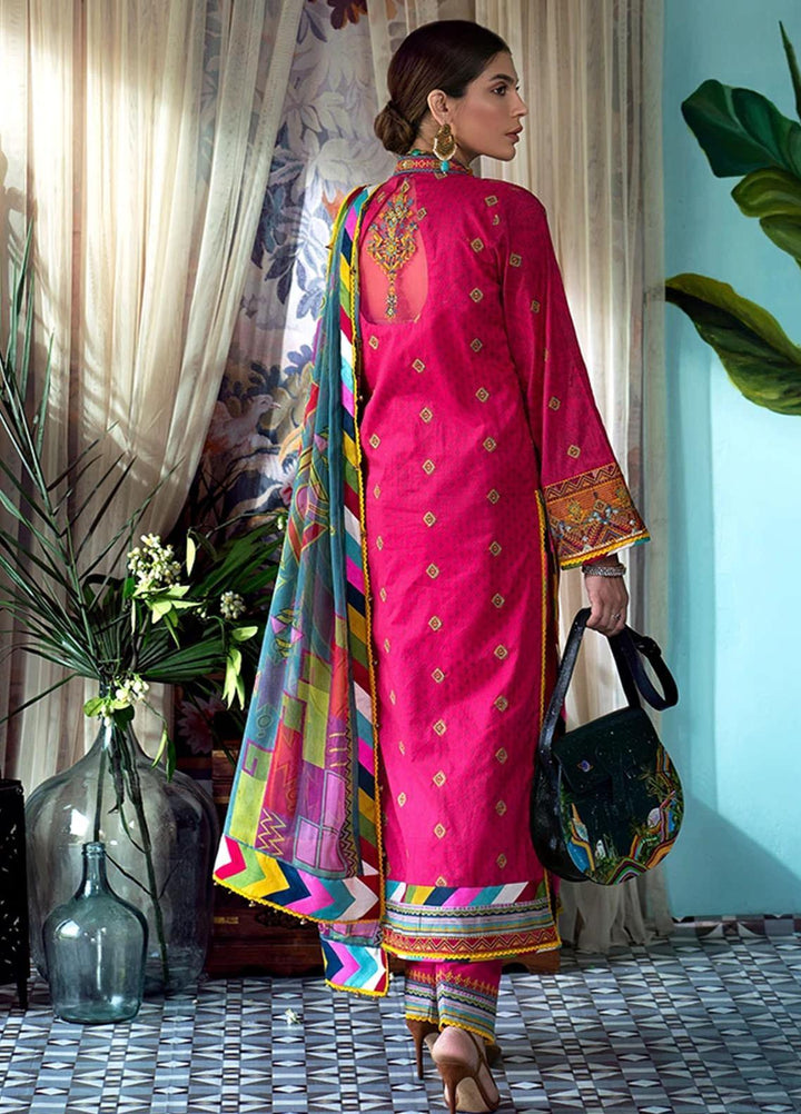 Fahad Hussayn Embroidered Lawn Suits Unstitched 3 Piece FH21SE D-06 - Luxury Collection