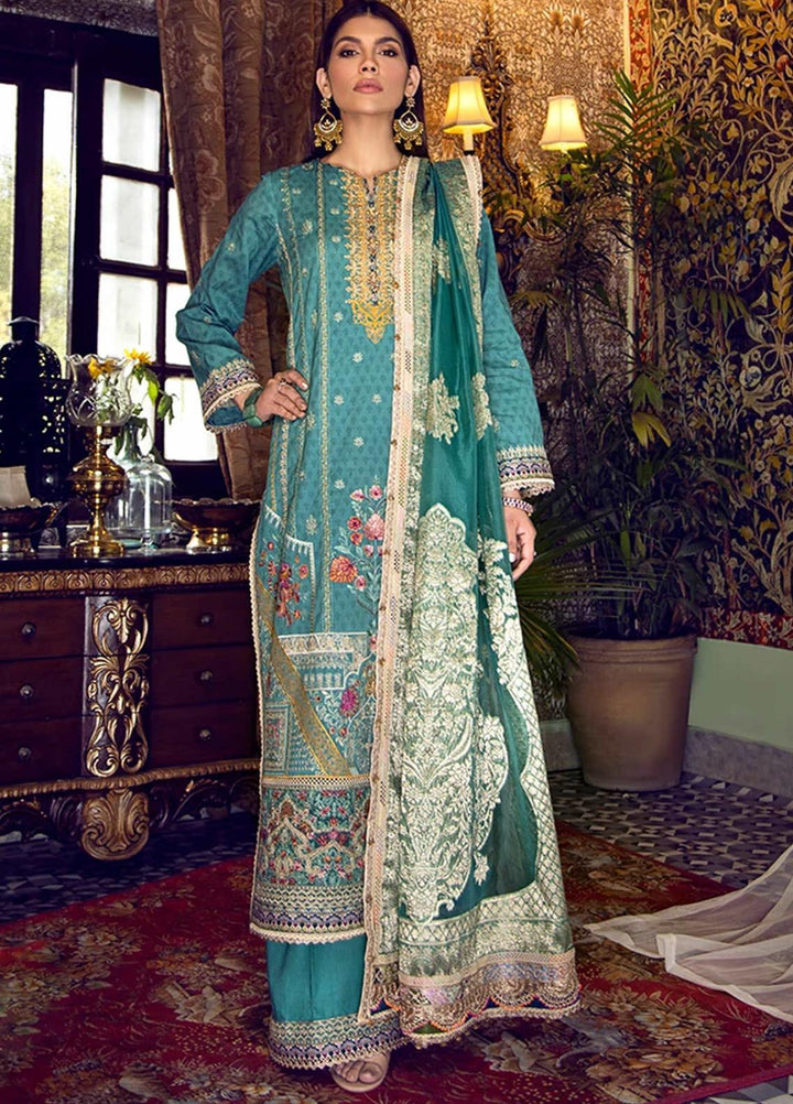Fahad Hussayn Embroidered Lawn Suits Unstitched 3 Piece FH21SE D-07 - Luxury Collection