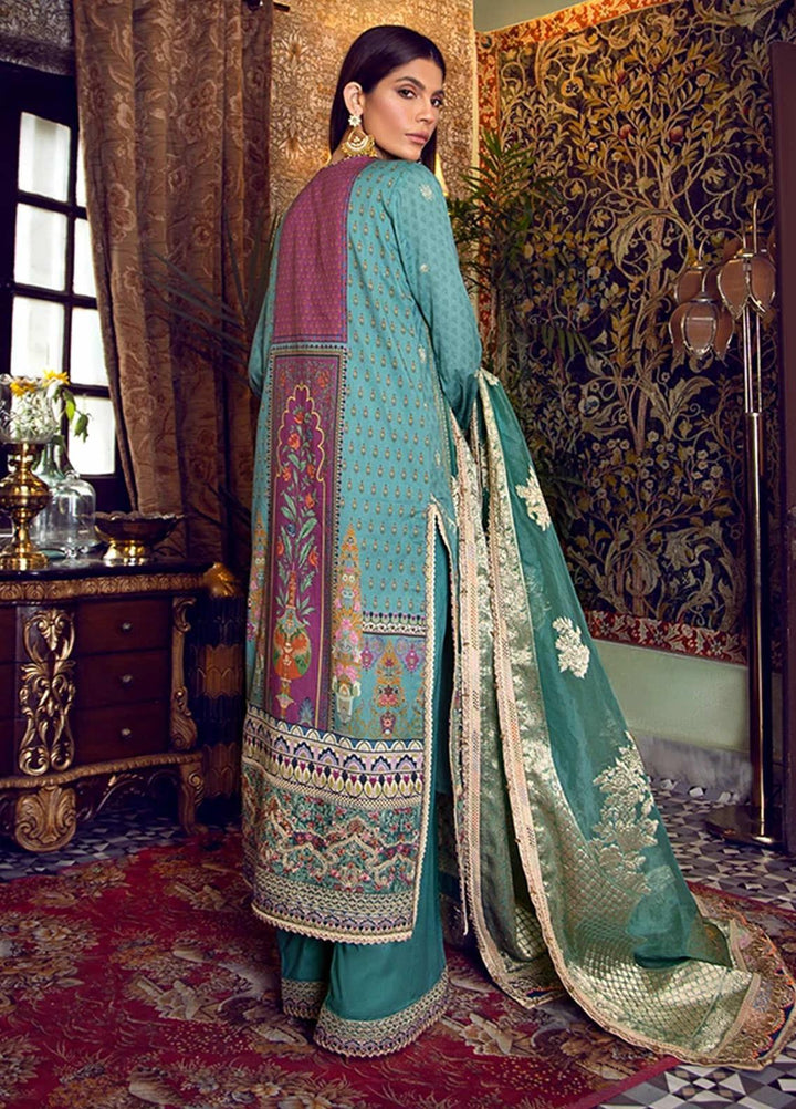 Fahad Hussayn Embroidered Lawn Suits Unstitched 3 Piece FH21SE D-07 - Luxury Collection