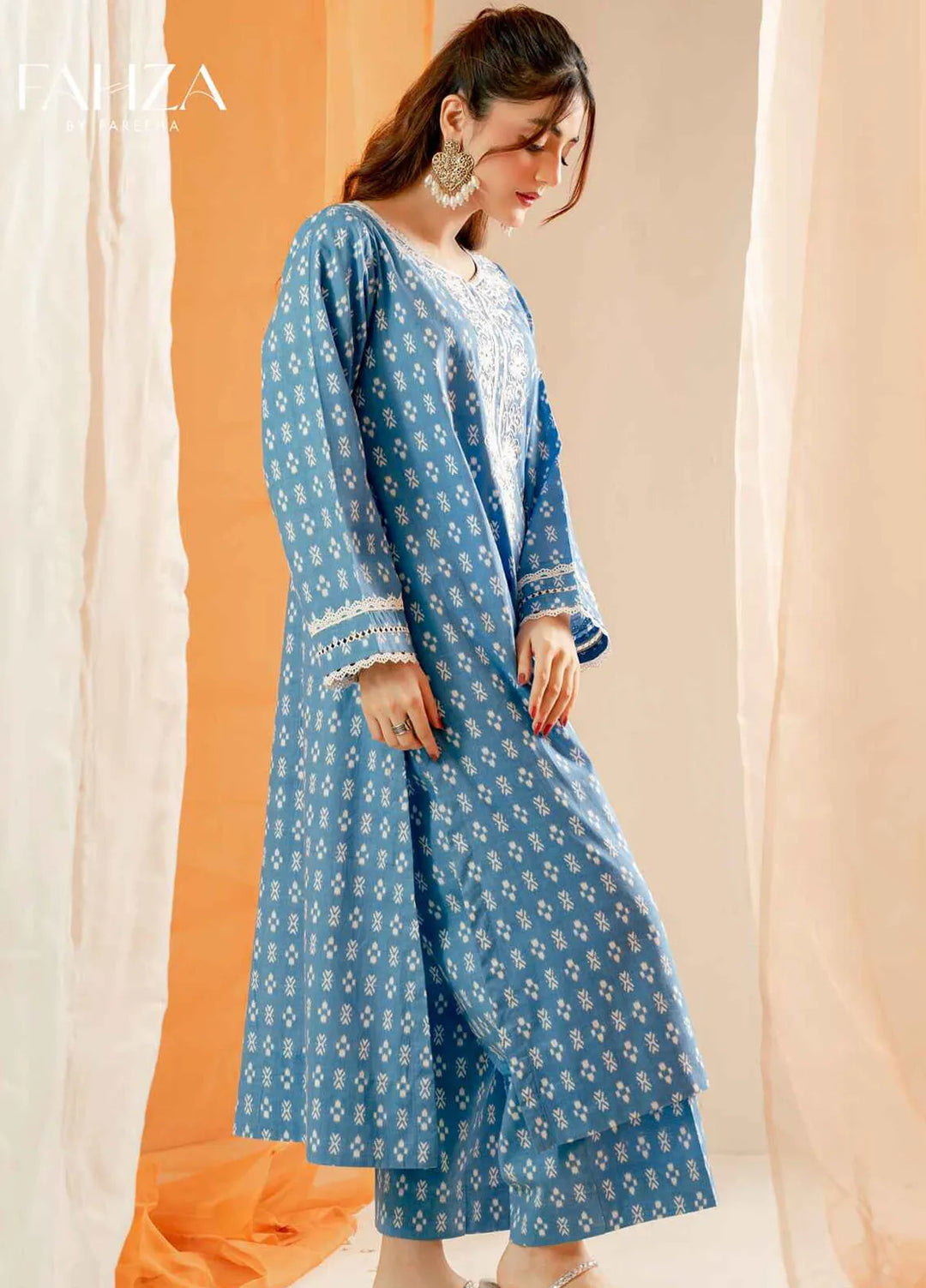 Fahza Pret Embroidered Cotton 2 Piece Suit Eden