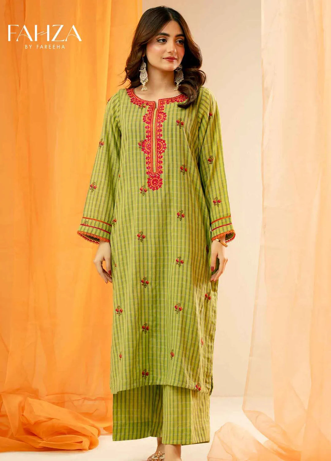 Fahza Pret Embroidered Cotton 2 Piece Suit Serena