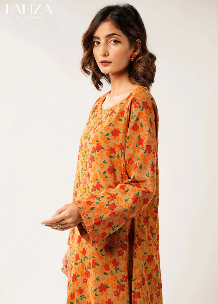 Fahza Pret Embroidered Lawn 2 Piece Suit Flourish