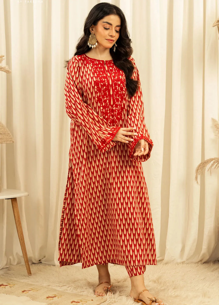 Fahza Pret Embroidered Lawn 2 Piece Suit Kashira