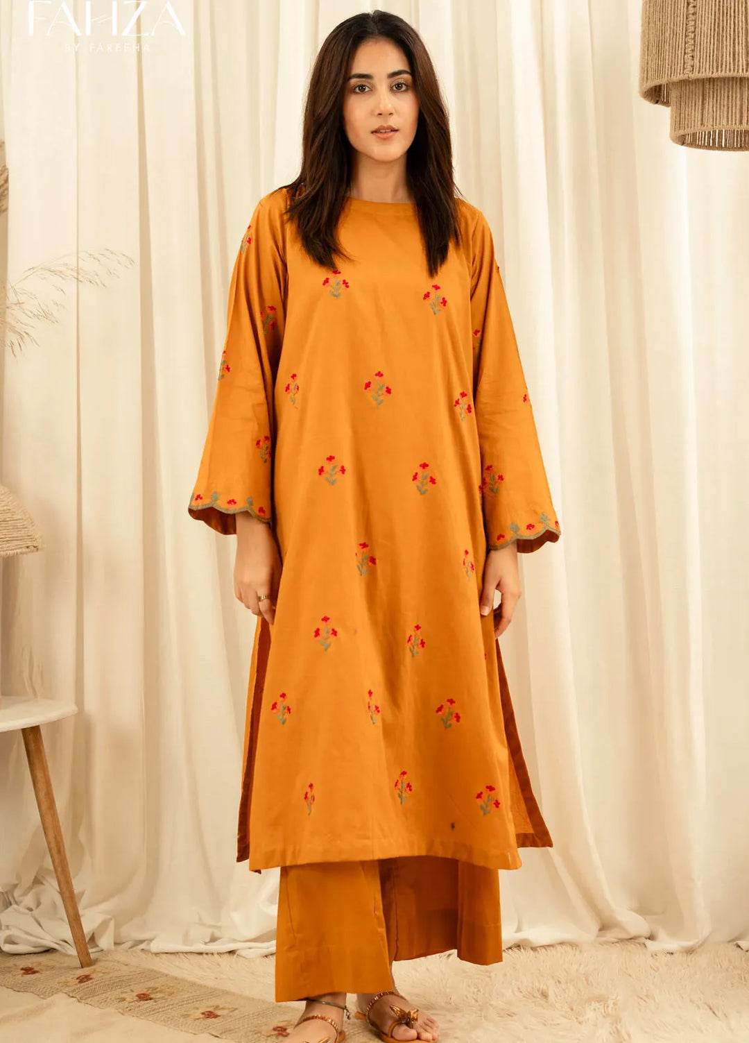Fahza Pret Embroidered Lawn 2 Piece Suit Petal