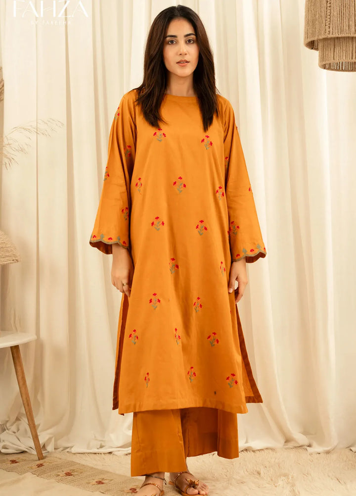 Fahza Pret Embroidered Lawn 2 Piece Suit Petal