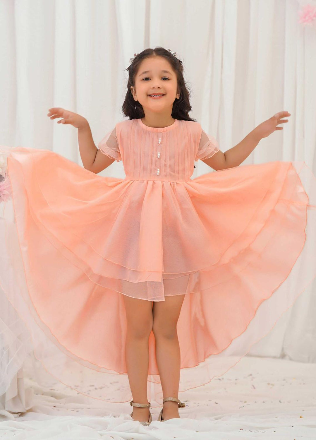 Modest Pret Fancy Net Frock Daisy