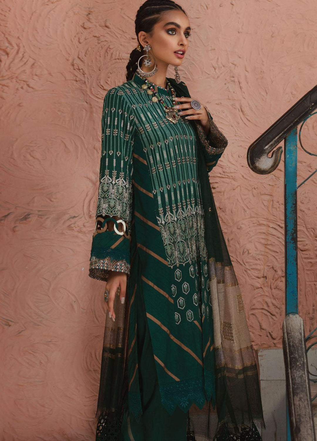 Faixa Faixal Premium by Ittehad Textiles Embroidered Khaddar Suits Unstitched 3 Piece IT21FXP D-03 ANU - Winter Collection