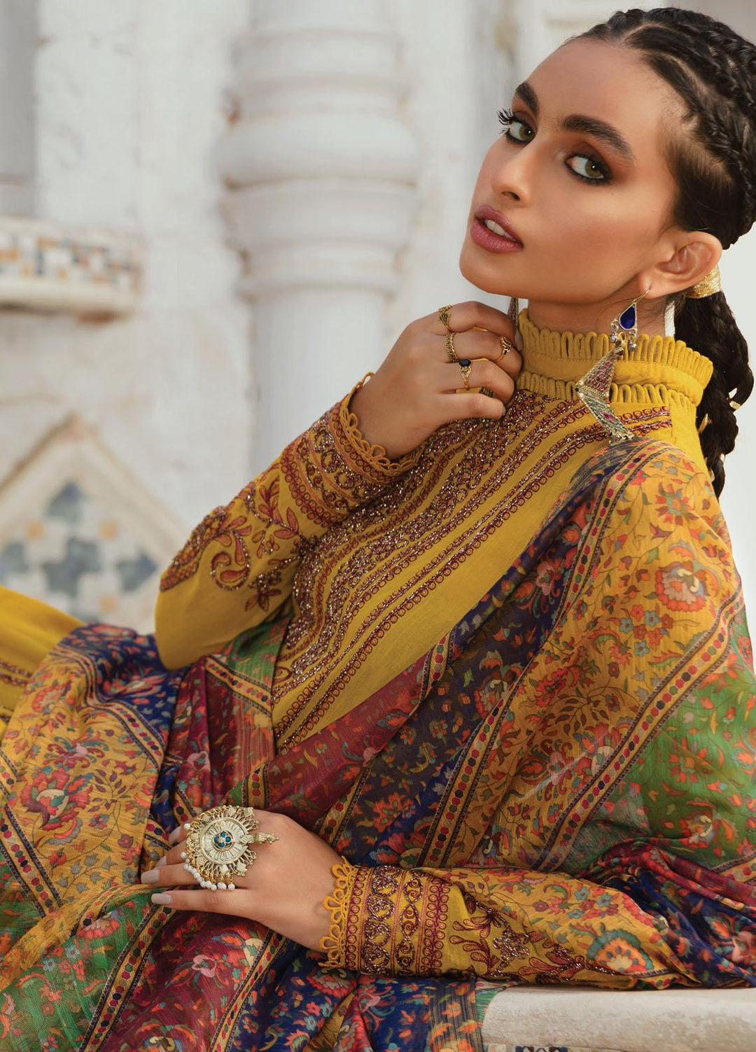 Faixa Faixal Premium by Ittehad Textiles Embroidered Khaddar Suits Unstitched 3 Piece IT21FXP D-04 KASHI - Winter Collection