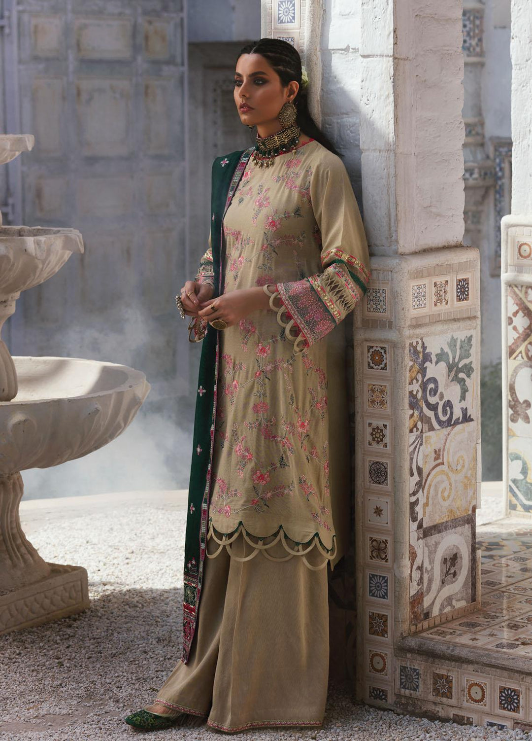 Faixa Faixal Premium by Ittehad Textiles Embroidered Karandi Suits Unstitched 3 Piece IT21FXP D-08 GUL - Winter Collection