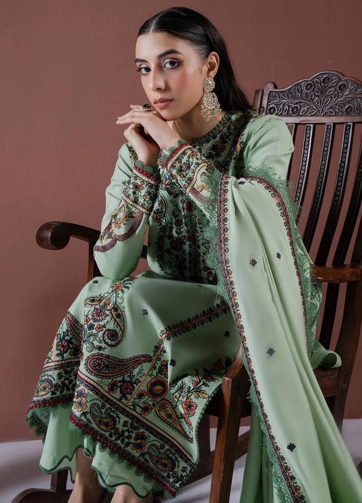 Faiza Faisal Embroidered Karandi Suit Unstitched 3 Piece FFX24EW D-02 Defne - Winter Collection