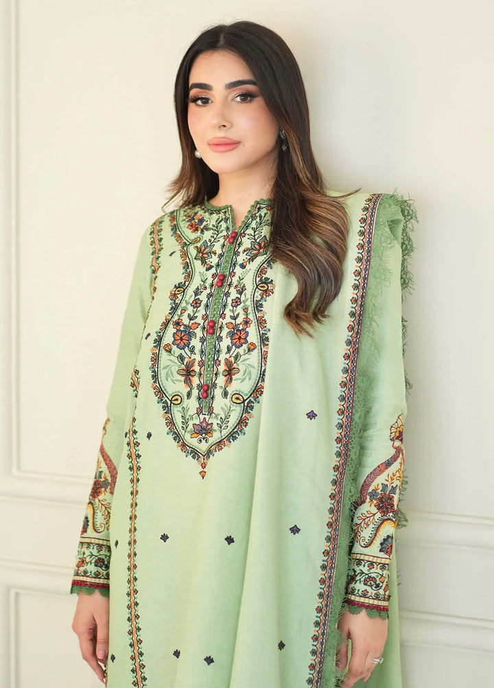 Faiza Faisal Embroidered Karandi Suit Unstitched 3 Piece FFX24EW D-02 Defne - Winter Collection