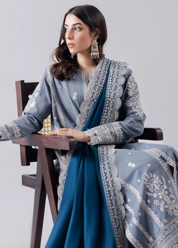 Faiza Faisal Embroidered Karandi Suit Unstitched 3 Piece FFX24EW D-04 Elaaf - Winter Collection