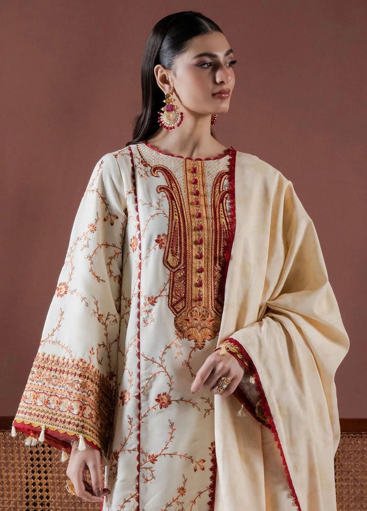 Faiza Faisal Embroidered Khaddar Suit Unstitched 3 Piece FFX24EW D-03 Ada - Winter Collection