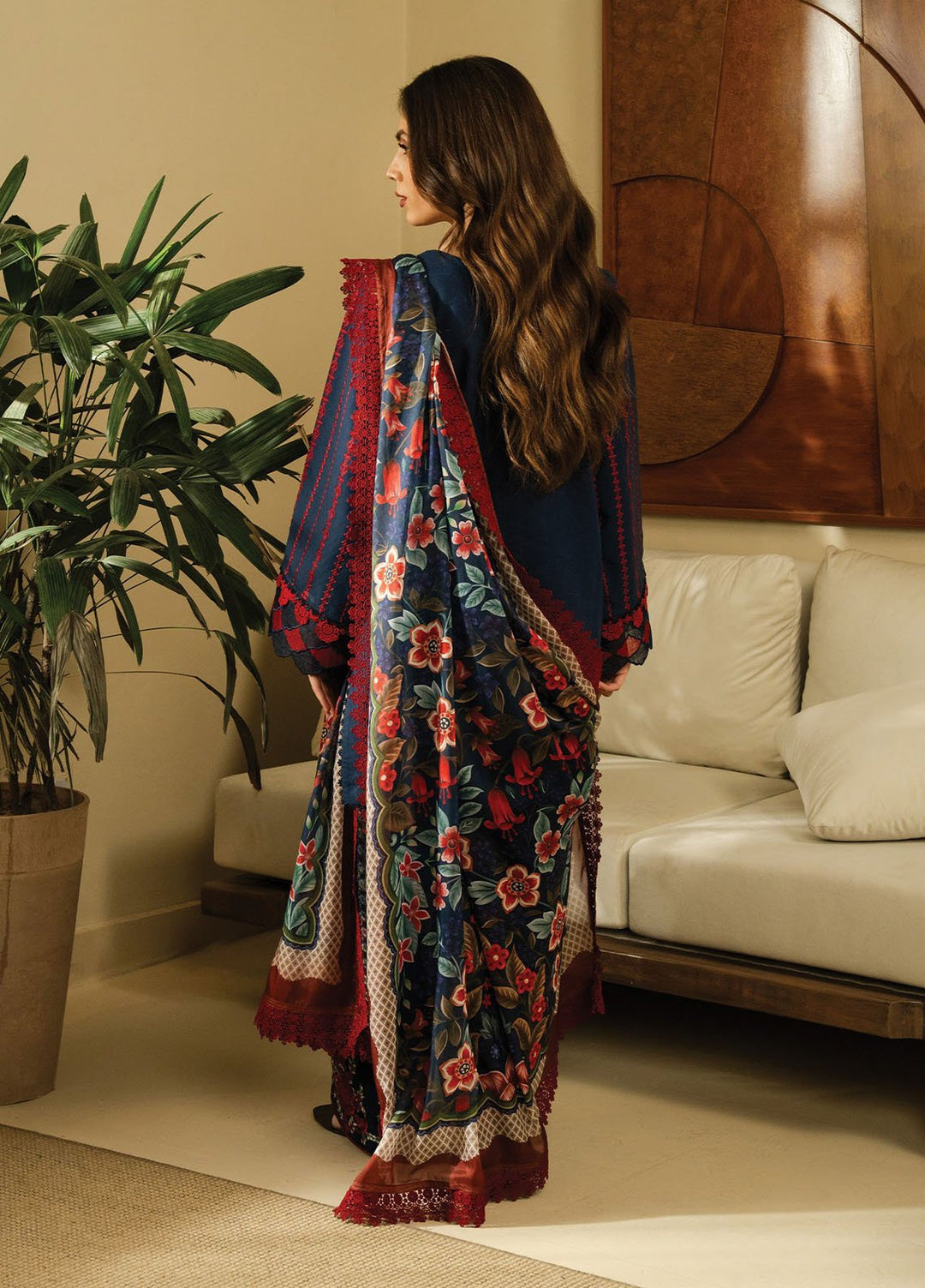 Faiza Faisal Embroidered Lawn Suits Unstitched 3 Piece FFX25SL Aina - Summer Collection