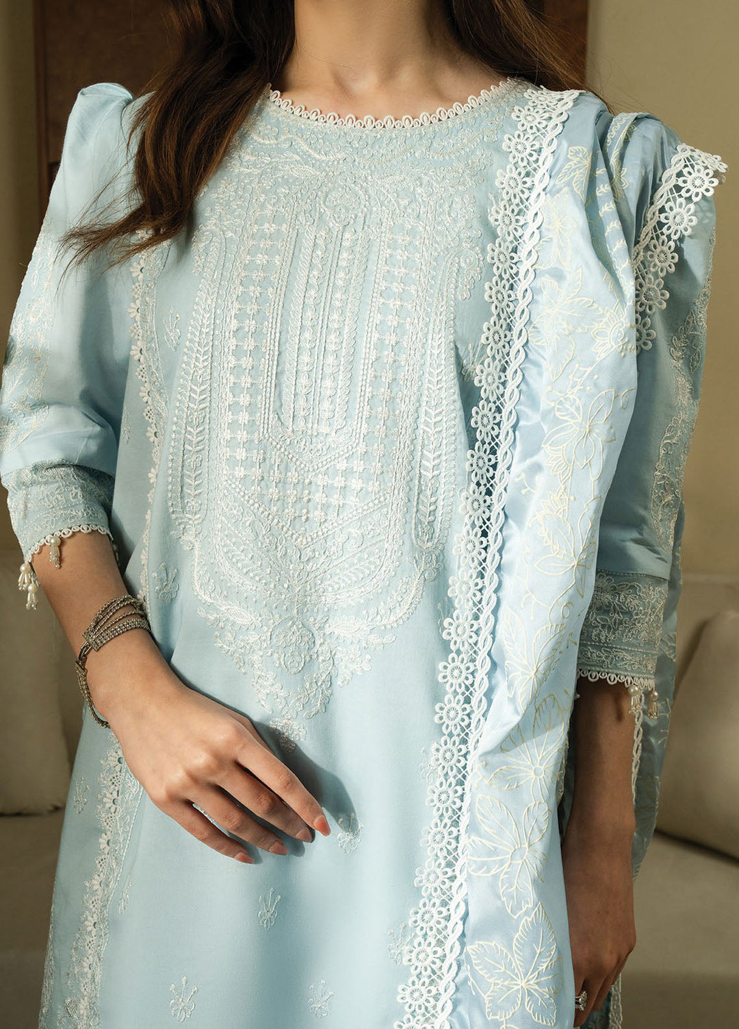 Faiza Faisal Embroidered Lawn Suits Unstitched 3 Piece FFX25SL Ayla - Summer Collection