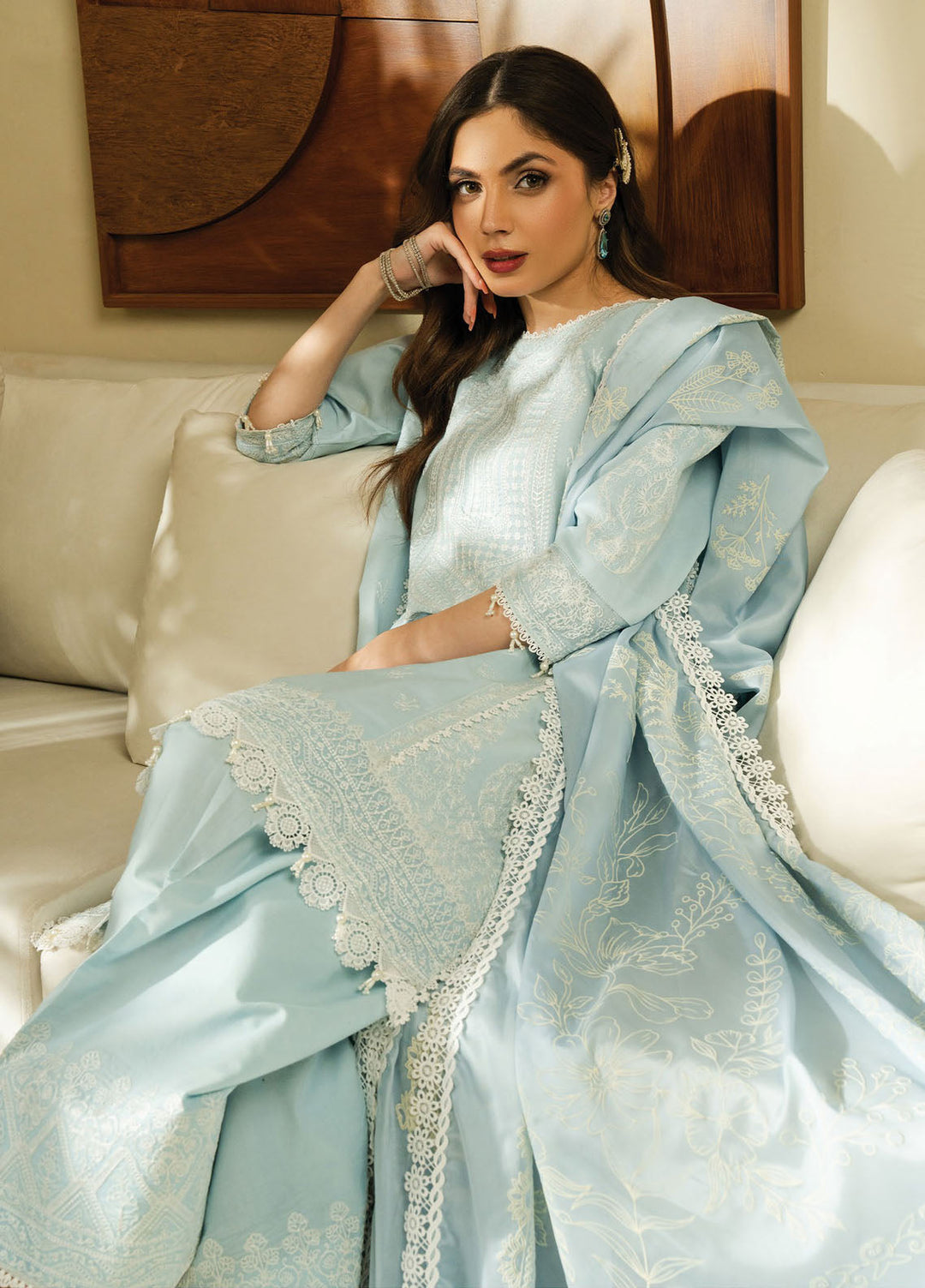 Faiza Faisal Embroidered Lawn Suits Unstitched 3 Piece FFX25SL Ayla - Summer Collection
