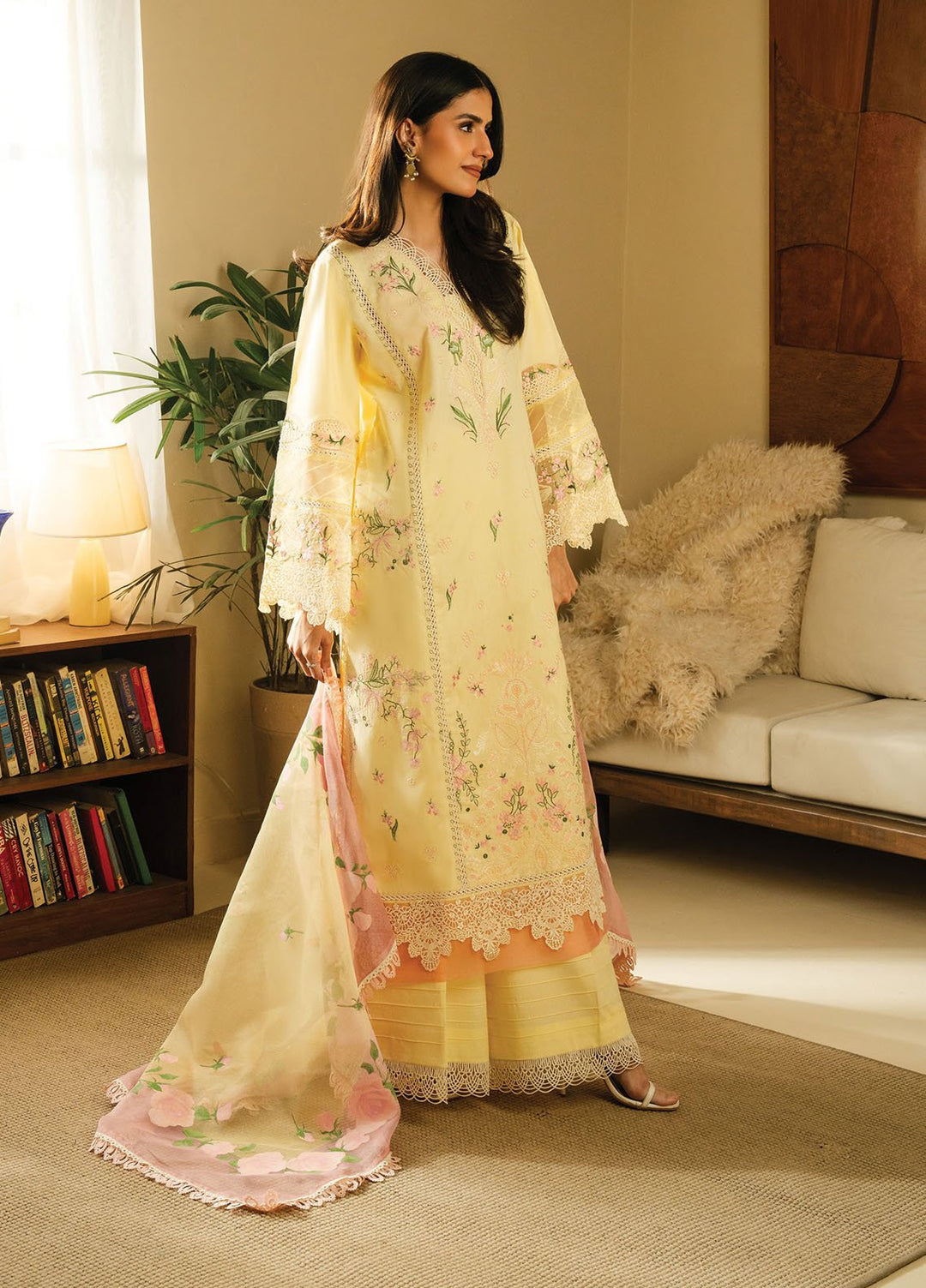 Faiza Faisal Embroidered Lawn Suits Unstitched 3 Piece FFX25SL Shelly - Summer Collection