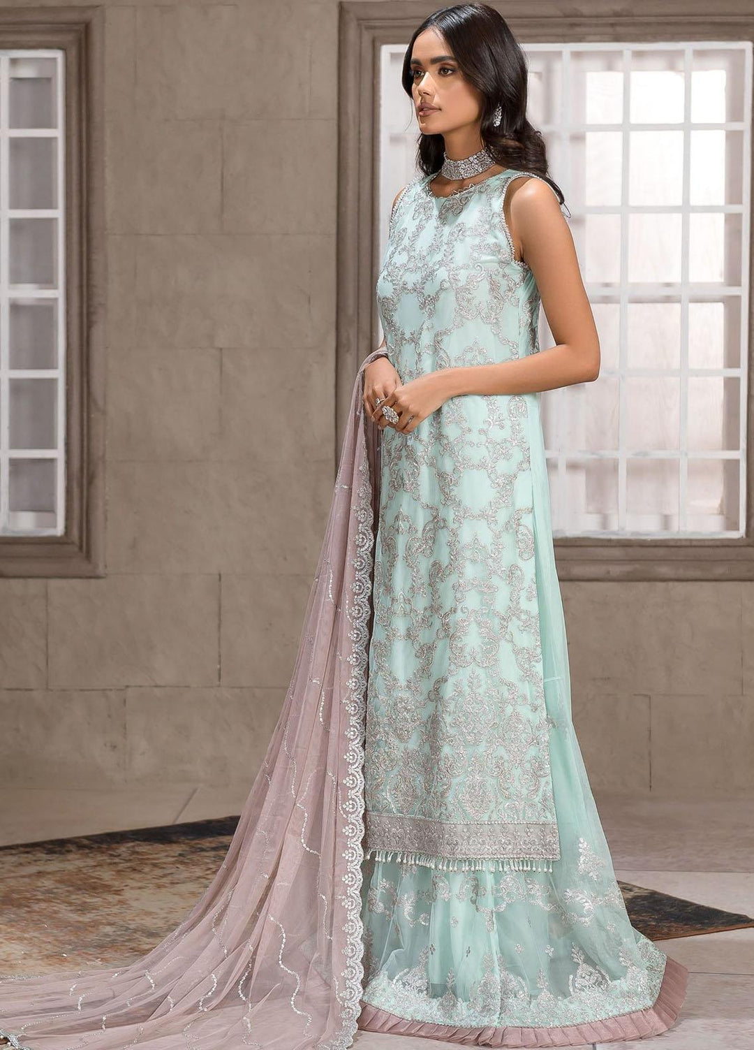Falak by Zarif Embroidered  Suits Unstitched 3 Piece ZF22F ZF-08 Claudia - Festive Collection