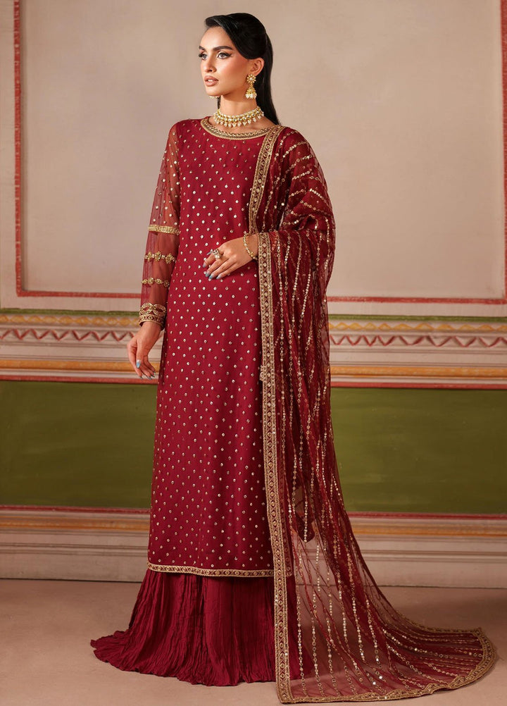 Falesia by Zarif Embroidered Net Suits Unstitched 3 Piece ZAF25FF HF-01 Muhaag - Formals Collection