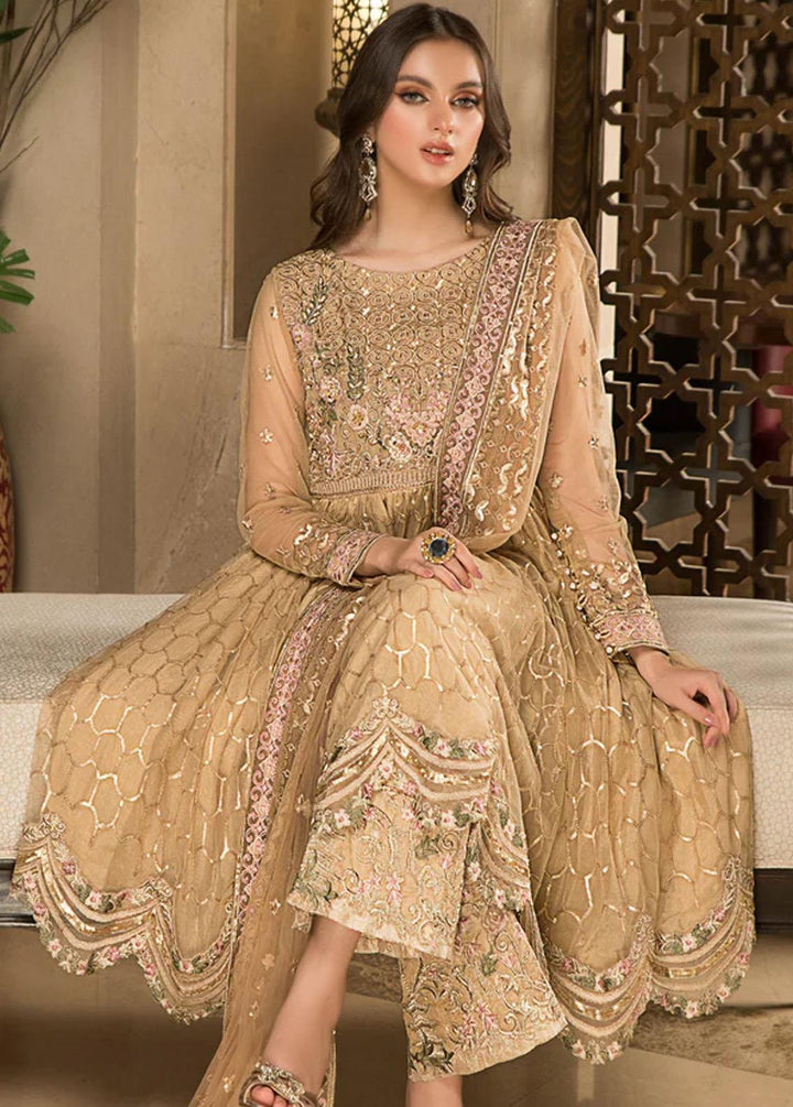 Farahnosh By Aroshi Embroidered Net Suits Unstitched 3 Piece ASH22F Yasmeen - Luxury Collection