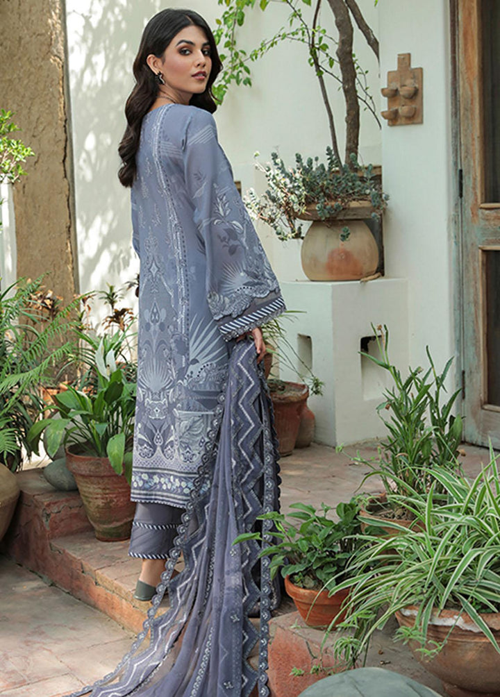 Farasha Embroidered Lawn Suits Unstitched 3 Piece FSH22-L2 08 Iris - Summer Collection