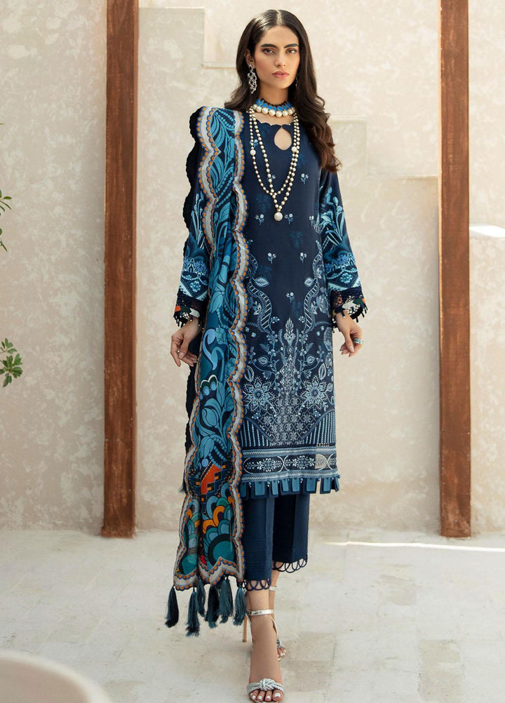 Farasha Embroidered Linen Suits Unstitched 3 Piece FSH21L 08-CANARY DREAM - Winter Collection