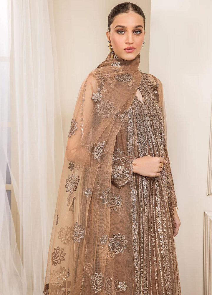 Luxe Atelier By Farasha Embroidered Net Suits Unstitched 3 Piece FSH22LA 05 Whisper - Luxury Collection