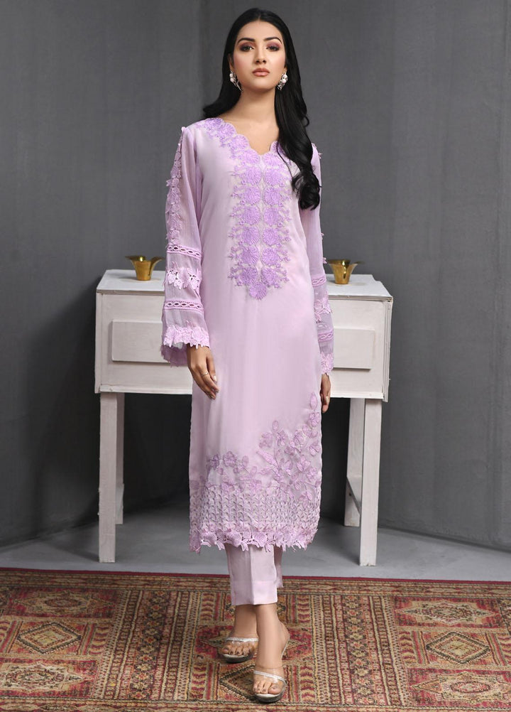 Fascino Embroidered Chiffon  Unstitched Kurties FN23DV Syrah - Festive Collection