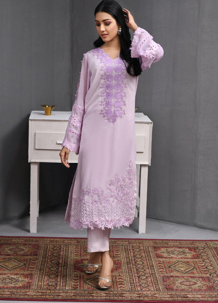Fascino Embroidered Chiffon  Unstitched Kurties FN23DV Syrah - Festive Collection