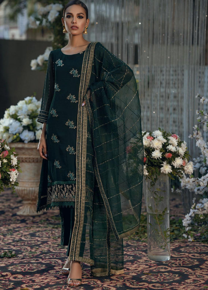 Fascino Embroidered Chiffon Suits Unstitched 3 Piece FN21LF Zinnia - Luxury Collection